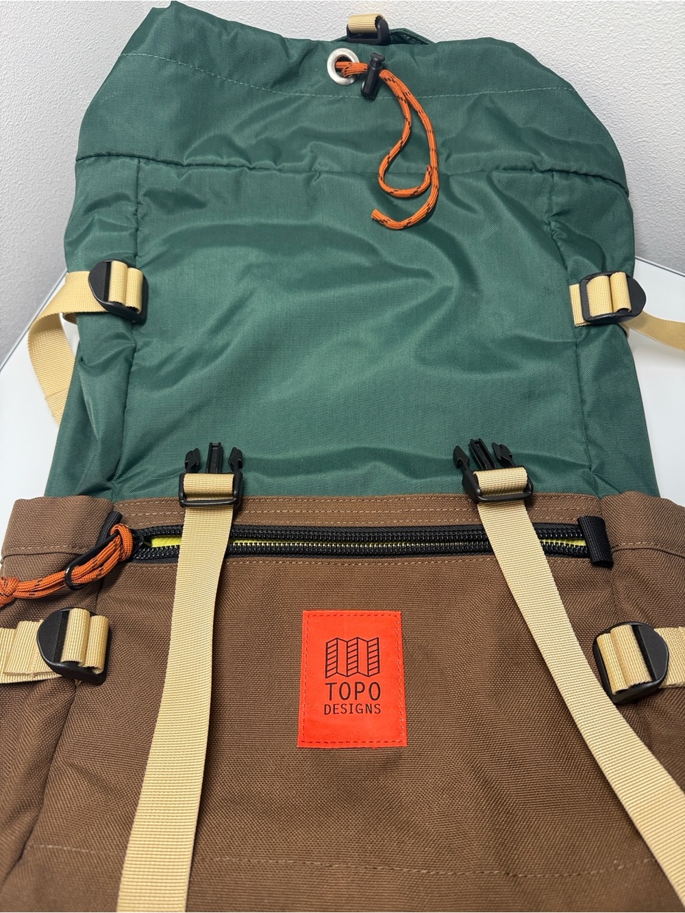 Topo Designs Rover Pack Classic 20L Backpack - Forest Green / Cocoa Brown - Picture 7 of 10